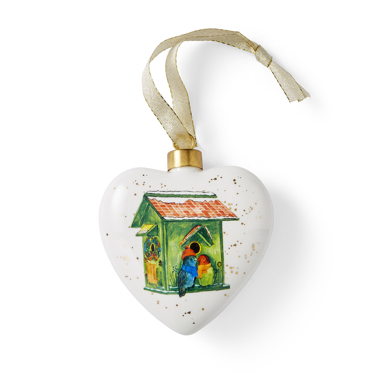 Kit Kemp Heart-Shaped Bauble - Love Birds image number null